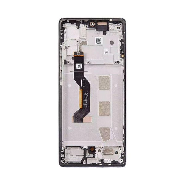 LCD ASSEMBLY WITH FRAME FOR MOTO G85 (XT2427 /2024) (URBAN GREY)