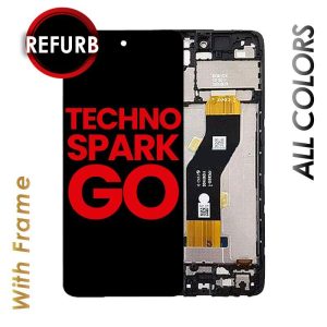 LCD ASSEMBLY WITH FRAME COMPATIBLE FOR TECHNO SPARK GO 2024