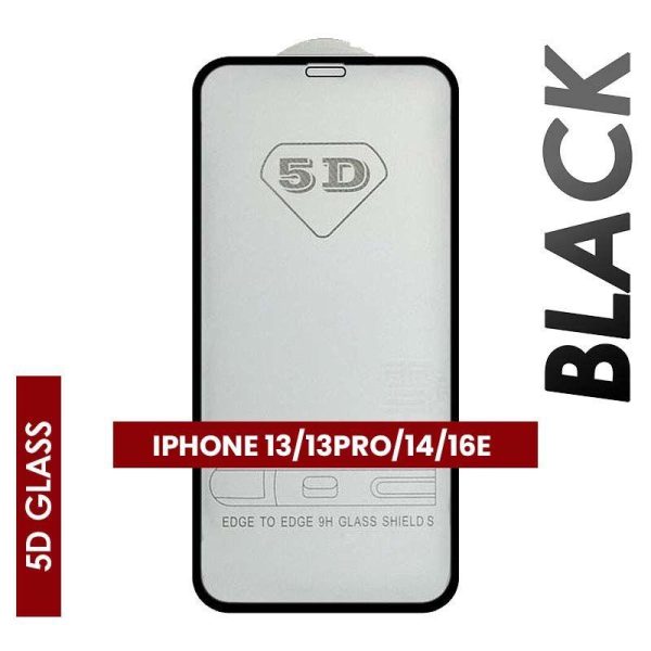 TEMPERED GLASS COMPATIBLE FOR IPHONE 13 / 13 PRO / 14 (5D BLACK)