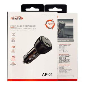 FAST CHARGE CAR CHARGER B12 60W (1XUSB-X + 1XUSB-A)