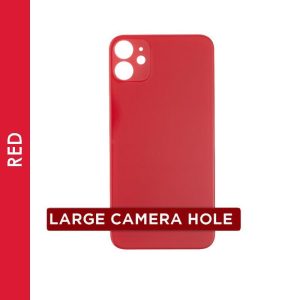 BACK GLASS COMPATIBLE FOR IPHONE 11 (NO LOGO/BIG HOLE) (RED)