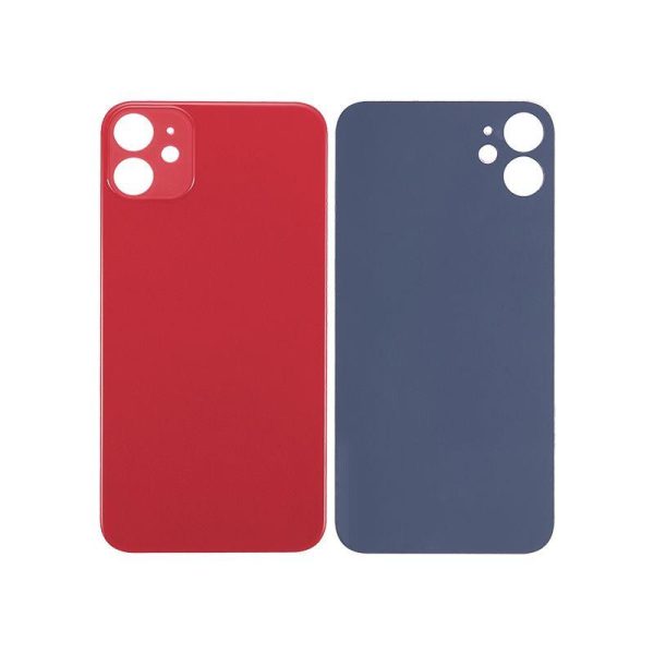 BACK GLASS COMPATIBLE FOR IPHONE 11 (NO LOGO/BIG HOLE) (RED)