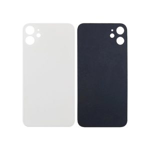 BACK GLASS FOR IPHONE 11 (NO LOGO / LARGE CAMERA HOLE)(WHITE)