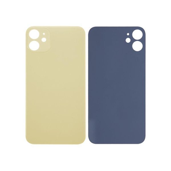BACK GLASS COMPATIBLE FOR IPHONE 11 (NO LOGO/BIG HOLE) (YELLOW)
