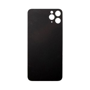 BACK GLASS FOR IPHONE 11 PRO (NO LOGO / LARGE CAMERA HOLE) (GREY
