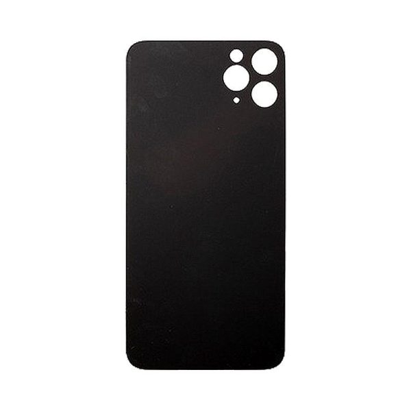 BACK GLASS FOR IPHONE 11 PRO (NO LOGO / LARGE CAMERA HOLE) (GREY