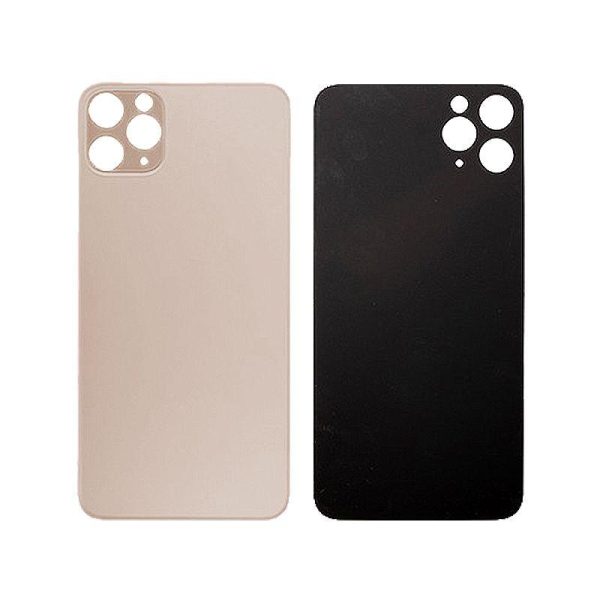 BACK GLASS COMPATIBLE FOR IPHONE 11PRO (NO LOGO/BIG HOLE)(GOLD)