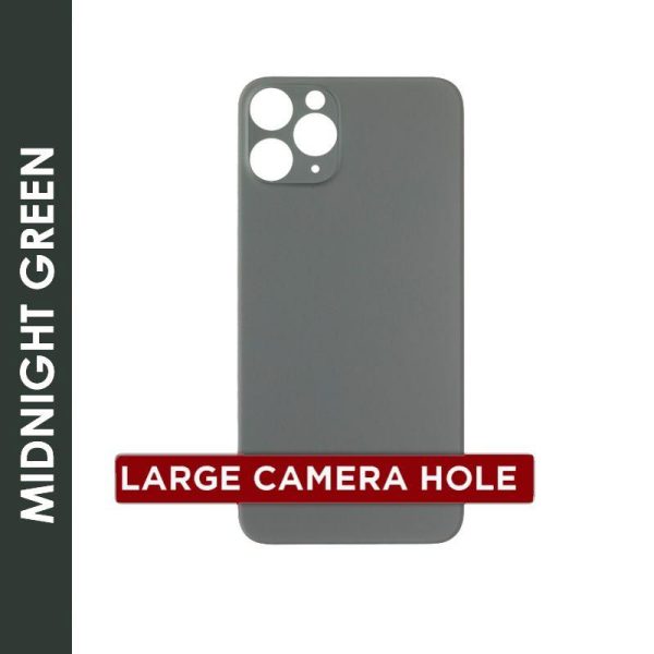 BACK GLASS COMPATIBLE FOR IPHONE 11PRO (NO LOGO/BIG HOLE)(GREEN)
