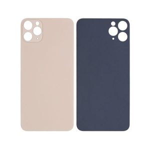BACK GLASS COMPATIBLE FOR IPHONE 11MAX (NO LOGO/BIG HOLE)(GOLD)