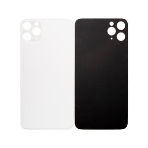 BACK GLASS COMPATIBLE FOR IPHONE 11MAX (NO LOGO/BIG HOLE)(WHITE)
