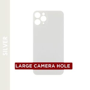 BACK GLASS COMPATIBLE FOR IPHONE 11PRO (NO LOGO/BIG HOLE)(SILVER