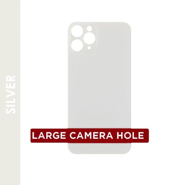 BACK GLASS COMPATIBLE FOR IPHONE 11PRO (NO LOGO/BIG HOLE)(SILVER