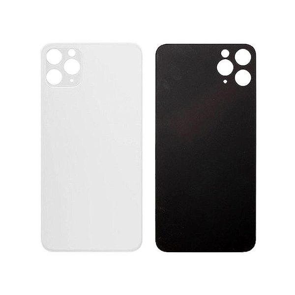 BACK GLASS COMPATIBLE FOR IPHONE 11PRO (NO LOGO/BIG HOLE)(SILVER