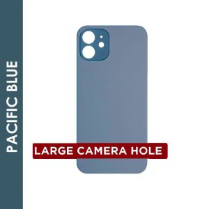 BACK GLASS FOR IPHONE 12 (NO LOGO / LARGE CAMERA HOLE) (BLUE)