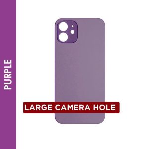 BACK GLASS COMPATIBLE FOR IPHONE 12 (NO LOGO/BIG HOLE) (PURPLE)