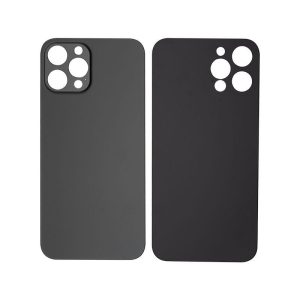 BACK GLASS COMPATIBLE FOR IPHONE 12MAX(NO LOGO/BIG HOLE)GRAPHITE