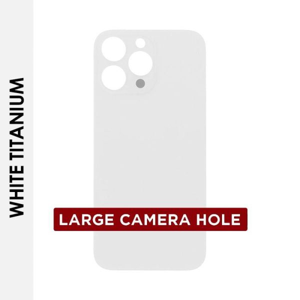 BACKDOOR COMPATIBLE FOR IPHONE 16 PRO MAX (WHITE TITANIUM)