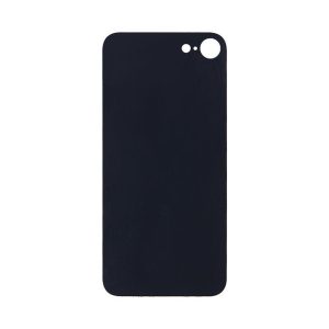 BACK GLASS COMPATIBLE FOR IPHONE 8 (NO LOGO / BIG HOLE) (BLACK)