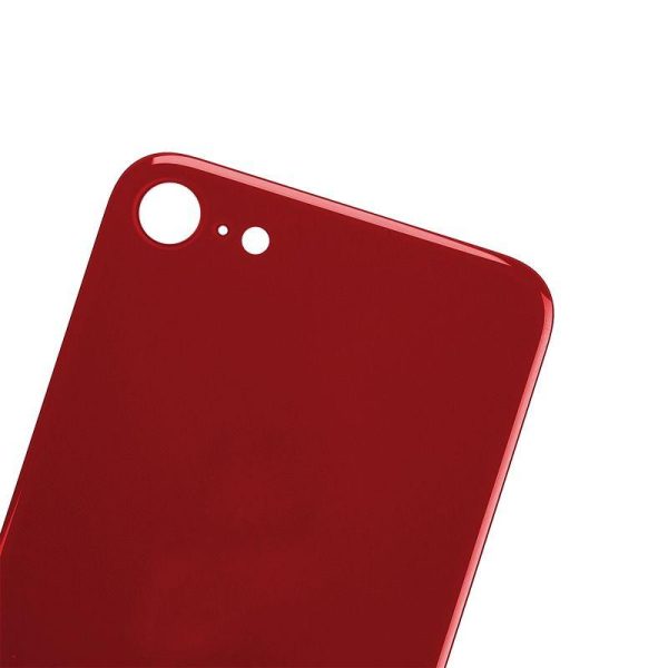 BACK GLASS COMPATIBLE FOR IPHONE 8(NO LOGO / BIG HOLE) (RED)