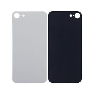 BACK GLASS COMPATIBLE FOR IPHONE 8 (NO LOGO / BIG HOLE) (WHITE)