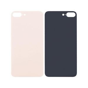 BACK GLASS COMPATIBLE FOR IPHONE 8+ (NO LOGO / BIG HOLE) (GOLD)