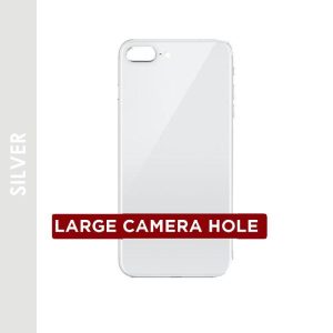 BACK GLASS COMPATIBLE FOR IPHONE 8+ (NO LOGO / BIG HOLE) (WHITE)