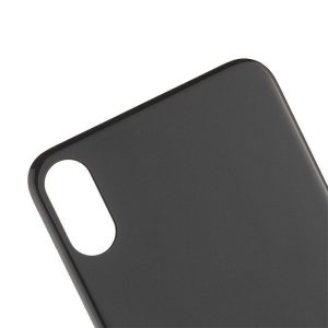 BACK GLASS COMPATIBLE FOR IPHONE X (NO LOGO / BIG HOLE) (BLACK)