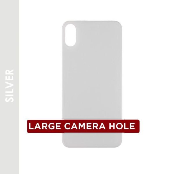BACK GLASS COMPATIBLE FOR IPHONE X (NO LOGO / BIG HOLE) (WHITE)