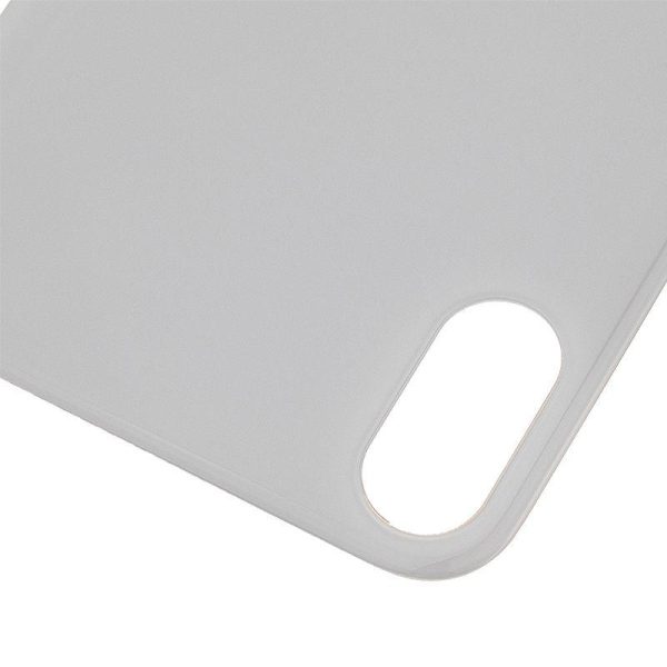 BACK GLASS COMPATIBLE FOR IPHONE X (NO LOGO / BIG HOLE) (WHITE)