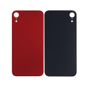BACK GLASS COMPATIBLE FOR IPHONE XR (NO LOGO/BIG HOLE) (RED)