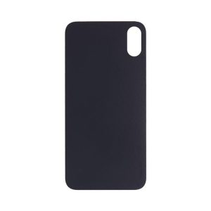 BACK GLASS COMPATIBLE FOR IPHONE XS (NO LOGO / BIG HOLE) (BLACK)