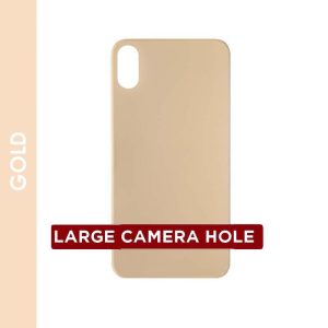 BACK GLASS COMPATIBLE FOR IPHONE XS (NO LOGO / BIG HOLE) (GOLD)