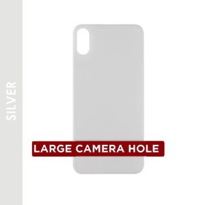 BACK GLASS COMPATIBLE FOR IPHONE XS (NO LOGO / BIG HOLE) (WHITE)