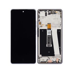 LCD ASSEMBLY WITH FRAME FOR MOTO G POWER (XT2515) (SLATE GREY)