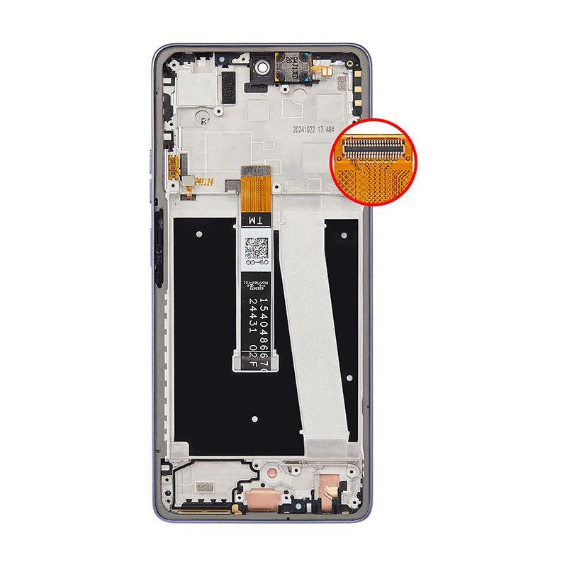LCD ASSEMBLY WITH FRAME FOR MOTO G POWER (XT2515) (SLATE GREY)