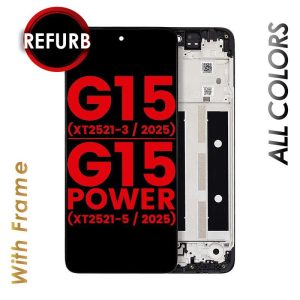 LCD ASSEMBLY WITH FRAME COMPATIBLE FOR MOTO G15 / G15 POWER