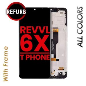 LCD ASSEMBLY WITH FRAME COMPATIBLE FOR REVVL 6X (BLACK)