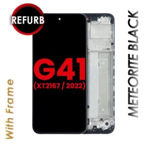 OLED ASSEMBLY WITH FRAME FOR MOTO G41 (XT2167 / 2022) (BLACK)