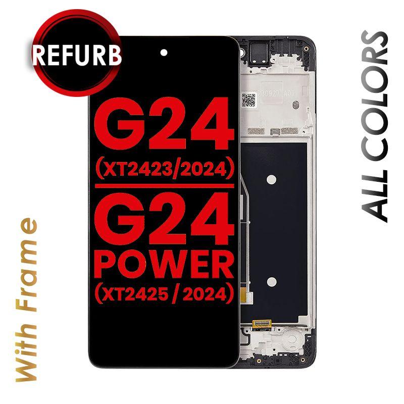 LCD ASSEMBLY WITH FRAME COMPATIBLE FOR MOTO G24 / G24 POWER