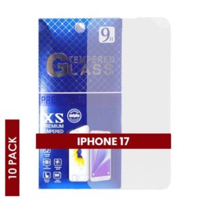 CLEAR TEMPER GLASS COMPATIBLE FOR IPHONE 17 (10 PCS PACK)