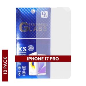 CLEAR TEMPER GLASS COMPATIBLE FOR IPHONE 17 PRO (10 PCS PACK)